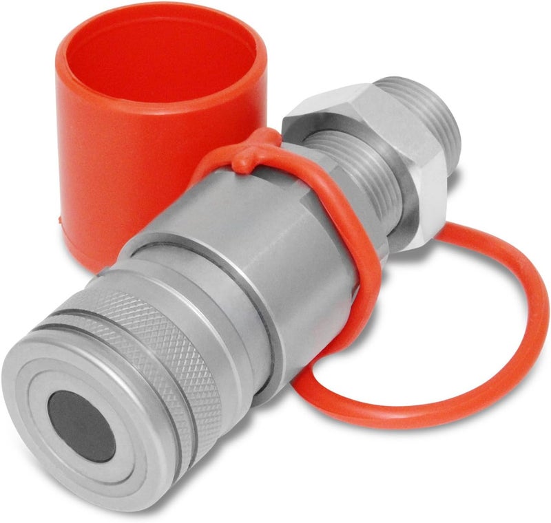 Summit Hydraulics Flat Face Hydraulic Quick Connect Coupler, 5/8 ORFS Bulkhead Skid Steer Mount - Image 3